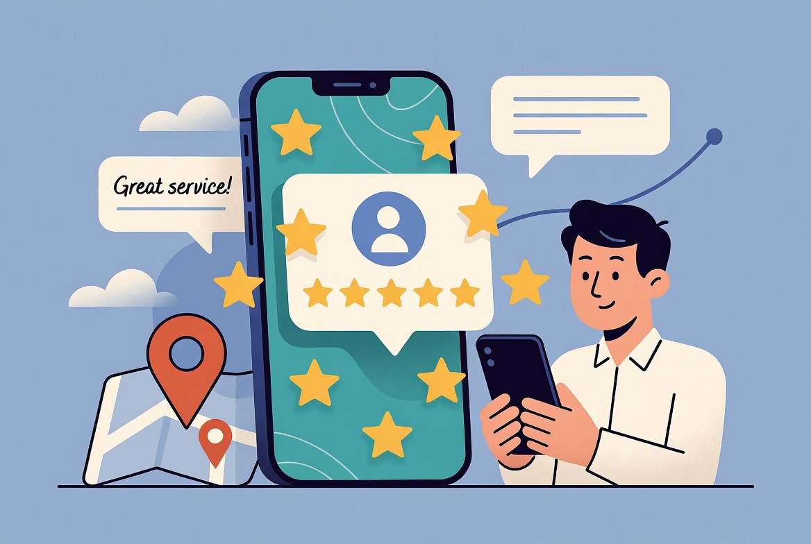 Google csillagos értékelések és vélemények grafikon bemutatója szolgáltató vállalkozások számára