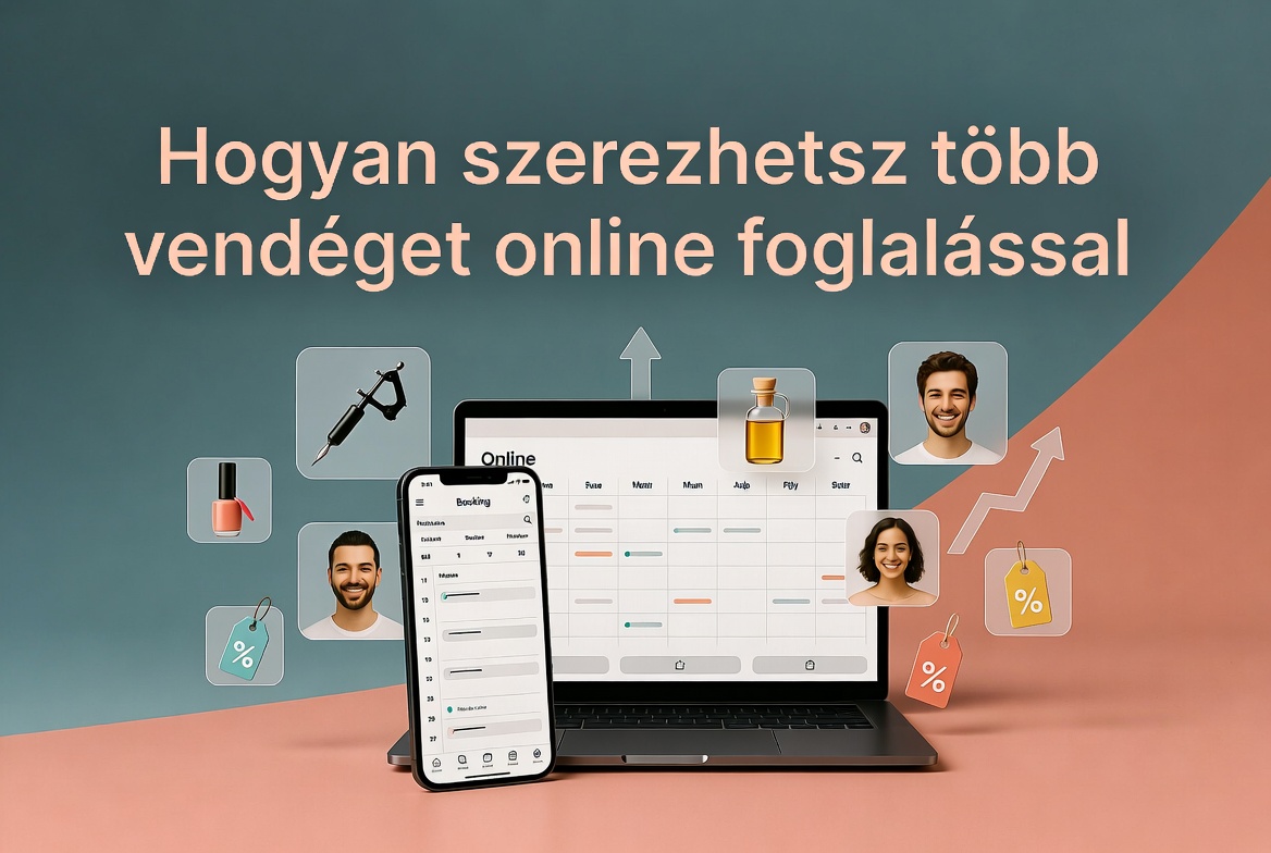 Online ügyfélszerzés és foglalási folyamat ábrája SEO és kampány forrásokkal