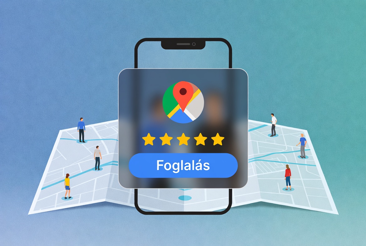 Google Cégprofil optimalizálás folyamat ábrája térképes és kereső eredményekkel