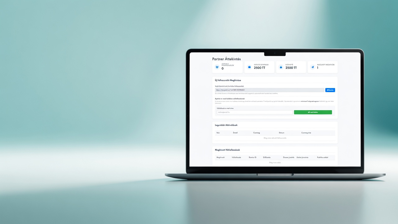 TimeSpot referral rendszer működése folyamatábrán: link megosztás → új ügyfél → jutalék kifizetés