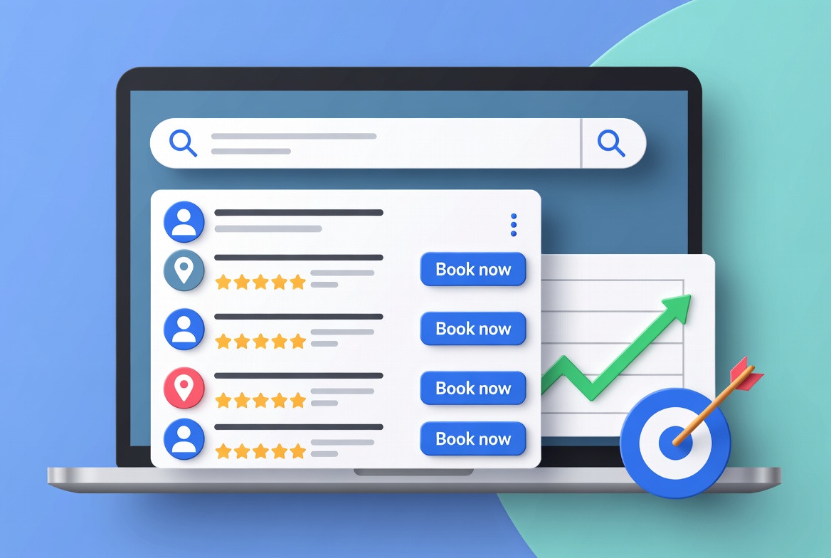 Lokális SEO és Google Cégprofil folyamat ábrája szolgáltató vállalkozásoknak
